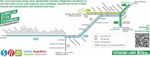 Koralmbahn%3A Änderungen im Öffi-Verkehr für die Region Murtal und Murau ab 14. Dezember