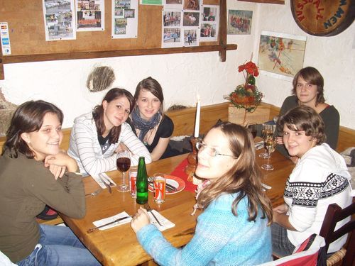 Beim gemeinsamen Abendessen in der Pizzeria San Marco (Privatfotos)