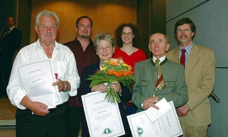 Kat. Private: v.l.n.r. Hugo Schäffler, Helfried Kreiter, Grete Schwarz, Mag. Eva Volkar (Umweltreferat), Ing. Hugo Schäffler und StR Dr. Franz Bachmann