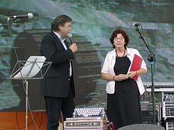Bgm. Grete Gruber und LH-Stv. Mag. Franz Voves bei der Präsentation Bgm. Grete Gruber und LH-Stv. Mag. Franz Voves bei der Präsentation