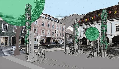 Der Südteil des Judenburger Hauptplatzes und der angrenzende Kirchplatz erstrahlen nach einer umfassenden Umgestaltung im neuen Glanz (Symbolfoto)