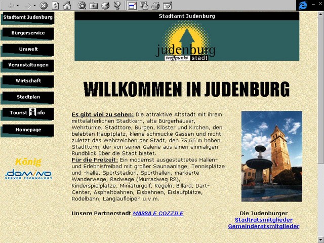 Erste Homepage Ende 1998 Erste Homepage Ende 1998